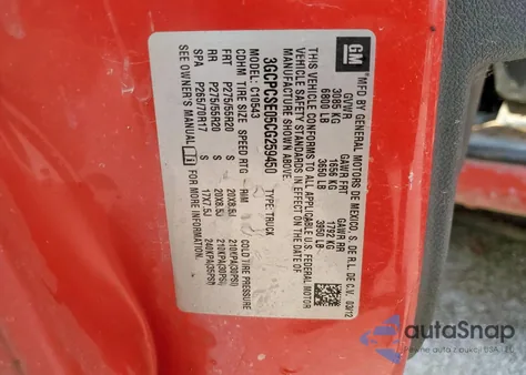 2012 Chevrolet Silverado C1500 Lt из США, поврежденный, VIN 3GCPCSE05CG259450